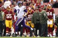 Vikings quarterback Case Keenum celebrates after throwing a touchdown during Sunday's win over Washington. (GETTY IMAGES)