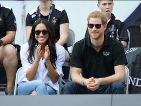 Prince Harry and Meghan Markle at the Invictus Games in Toronto in September. British oddsmakers have stopped taking bets on an engagement announcement they feel is imminent.