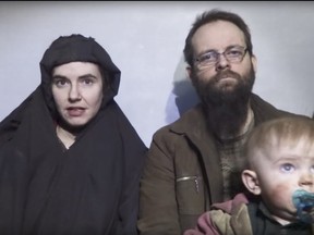 Caitlan Coleman Boyle and her Canadian husband Joshua Boyle with their two children. They were held captive by the Taliban for five years. TALIBAN MEDIA