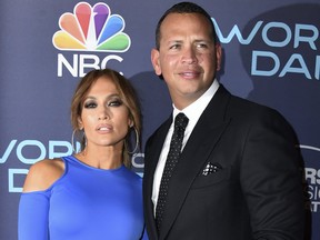 This Sept. 19, 2017 file photo Jennifer Lopez, left, and Alex Rodriguez arrive at the "World of Dance" Celebration at Delilah in West Hollywood, Calif. (Photo by Jordan Strauss/Invision/AP)