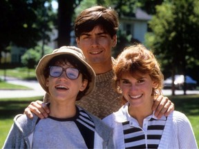 Charlie Sheen, middle, has been accused of sexually assaulting the late Corey Haim, left, on the set of Lucas three decades ago. WENN
