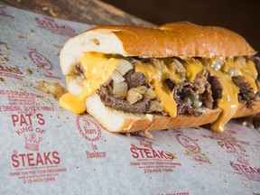 A Philly cheesesteak from Pat's King of Steaks.