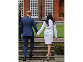 Prince Harry and Meghan Markle attend a photo call at Kensington Palace to mark their engagement Featuring: Prince Harry, Meghan Markle Where: London, United Kingdom When: 27 Nov 2017 Credit: John Rainford/WENN.com