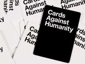 The adult-themed party game Cards Against Humanity.