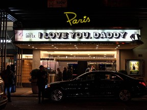 An exterior view of The Paris Theatre on November 9, 2017 in New York City.  The premiere for the movie was canceled after Louis C.K. was accused of sexual misconduct by five women was reported by the New York Times. (Photo by Dia Dipasupil/Getty Images)