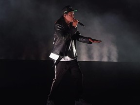 Jay Z  performs at the American Airlines Arena on November 12, 2017 in Miami, Florida.  (Gustavo Caballero/Getty Images)