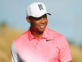 Tiger Woods looks on during the pro-am prior to the Hero World Challenge at Albany, Bahamas on November 29, 2017 in Nassau, Bahamas.  (Photo by Mike Ehrmann/Getty Images)