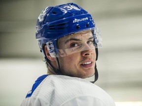 Toronto Maple Leafs forward Auston Matthews during practice at the MasterCard Centre on Nov. 15, 2017