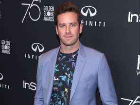 Actor Armie Hammer attends the HFPAs and InStyle's Celebration of the 2018 Golden Globe Awards Season and the Unveiling of the Golden Globe Ambassador at Catch on November 15, 2017 in West Hollywood, California. (Photo by Phillip Faraone/Getty Images for FIJI Water )