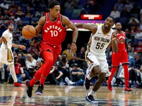 DeMar DeRozan of the Toronto Raptors against the New Orleans Pelicans on Nov. 15, 2017