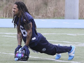 Marcus Ball during Toronto Argonauts practice on Nov. 15, 2017