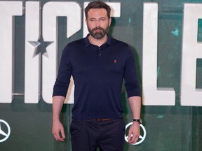 Ben Affleck attends a photocall for 'Justice League' at The College in London, England, on Saturday, Nov. 4, 2017. (WENN.com)