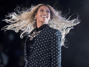 In this Nov. 4, 2016 file photo, Beyonce performs at a Get Out the Vote concert for Democratic presidential candidate Hillary Clinton in Cleveland. (Andrew Harnik, AP File)