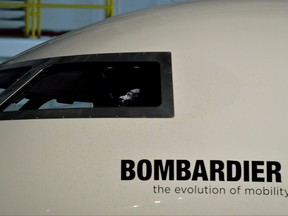 A Bombardier Global 7000 aircraft mock up is shown in Toronto on Tuesday, November 3, 2015. THE CANADIAN PRESS/Nathan Denette