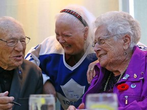 Leafs legend and Hall of Fame Stanley Cup winner Johnny Bower celebrates his 93rd birthday at the Mandarin Restaurant in Mississauga on Wednesday, November 8, 2017. Dave Abel/Toronto Sun