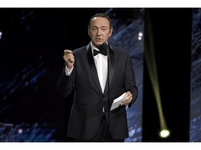 In this Oct. 27, 2017 photo, Kevin Spacey presents the award for excellence in television at the BAFTA Los Angeles Britannia Awards at the Beverly Hilton Hotel in Beverly Hills, Calif. British media say police are investigating a second allegation of sexual assault against actor Kevin Spacey. London's Metropolitan Police force says it has received a complaint "of sexual assaults against a man" in 2005, it was reported on Wednesday, Nov. 22, 2017. (Photo by Chris Pizzello/Invision/AP, File)