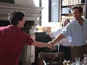 This image released by Sony Pictures Classics shows Timothée Chalamet, left, and Armie Hammer in a scene from "Call Me By Your Name." The romantic coming-of-age film “Call Me By Your Name” has a leading six Film Independent Spirit Award nominations, followed by Jordan Peele’s satirical horror “Get Out” and the Robert Pattinson thriller “Good Time” which both picked up five nominations. (Sony Pictures Classics via AP)