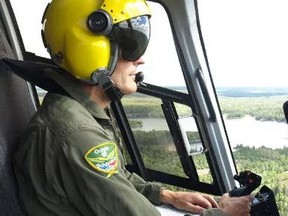 This photograph of Don Filliter flying for the Ministry of Natural Resources was taken by Matt Nicholls, editor of Helicopters Magazine, when Nicholls wrote a piece on the pilot in 2010. Filliter was one of four people killed when an Ornge air ambulance crashed in 2013 after leaving Moosonee.