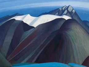 Lawren Harris painting Mountains East of Maligne Lake