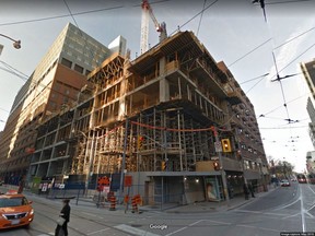 Construction at St. Michael's Hospital in Toronto. (Google Maps)