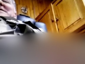 A blurred picture allegedly shows Maine's Oxford County Sheriff Wayne Gallant in a sexual explicit photo that was sent to a woman from his office.