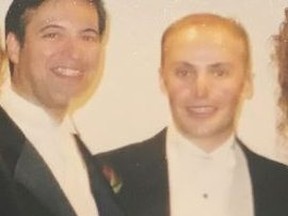 Allan Lanteigne (left) and lawyer Demitry Papasotiriou-Lanteigne