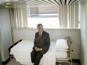 Dr. Charles Shaver sitting at the Queensway Carleton Hospital.
