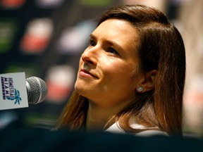 Danica Patrick, driver of the #10 Aspen Dental Ford, speaks during a press conference on Nov. 17, 2017
