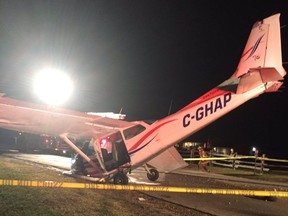 A small plane crash on King St. west of Hwy. 10 on Monday, Nov. 27, 2017. @peel_paramedics
