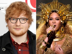 Ed Sheeran is teaming up with Beyonce for a remix of his single Perfect. (Tim P. Whitby and Larry Busacca/Getty Images for NARAS)