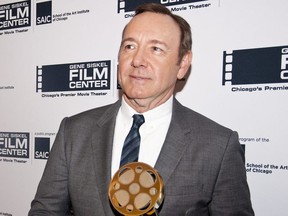 Kevin Spacey at the Gene Siskel Film Centers Annual Renaissance Gala Honoring Kevin Spacey at Four Seasons Hotel in Chicago on May 13, 2017.