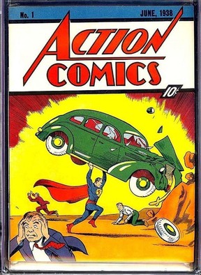 This 1938 edition of Action Comics #1 featuring the first appearance of Superman sold for $3.7 million. The most expensive comic ever.