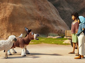 Ruth (Aidy Bryant), Dave (Keegan-Michael Key), Bo (Steven Yeun), Joseph (Zachary Levi) and Mary (Gina Rodriguez) in "The Star." MUST CREDIT: Sony Pictures Animation
Sony Pictures Animation, Sony Pictures Animation