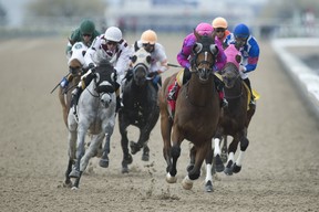 Jockey Alan Garcia (front) (Michael Burns photo)