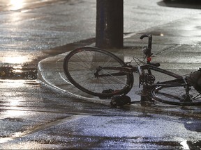 A cyclist was transported to St Michael's Hospital  after being struck by a hit-and-run driver at Coxwell Ave. and Dundas St. on Saturday night. The cyclist suffered non-life-threatening injuries.