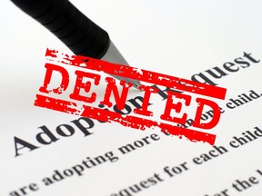 A denied adoption request form is seen in this stock photo. (Getty Images)