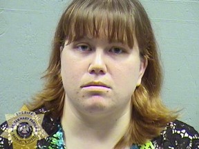 This photo provided by St. Tammany Parish Sheriff's Office shows Heather Marcotte. Marcotte, a preschool teacher, was arrested Wednesday, Nov. 2, 2017, after being fired from Northlake Christian School in Covington, La., where she told police she bit a 2-year-old student on the face. (St. Tammany Parish Sheriff's Office via AP)