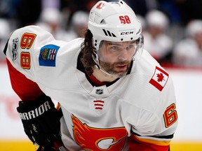 Calgary Flames right winger Jaromir Jagr against the Colorado Avalanche on Nov. 25, 2017