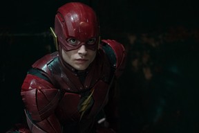 EZRA MILLER as The Flash in Warner Bros. Pictures' action adventure