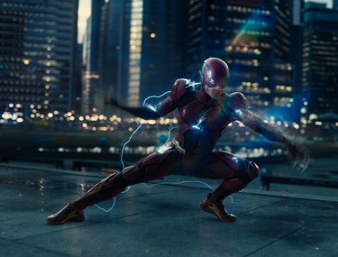 EZRA MILLER as The Flash in Warner Bros. Pictures' action adventure "JUSTICE LEAGUE," a Warner Bros. Pictures release.