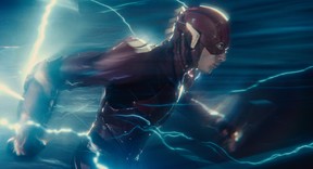 EZRA MILLER as The Flash in Warner Bros. Pictures' action adventure