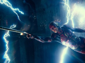 EZRA MILLER as The Flash in Warner Bros. Pictures' action adventure