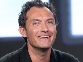 Actor Jude Law of the series 'The Young Pope' speaks onstage during the HBO portion of the 2017 Winter Television Critics Association Press Tour at the Langham Hotel on January 14, 2017 in Pasadena, California. (Photo by Frederick M. Brown/Getty Images)