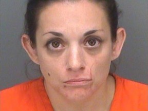 Justine Olesky was arrested for child abuse and domestic battery. (Pinellas Co. Sheriff's Office)
