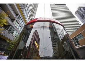 A TTC street car parked near King St. W. and Spadina Ave. in Toronto, Ont. on Thursday November 9, 2017. Ernest Doroszuk/Toronto Sun/Postmedia Network
Ernest Doroszuk, Ernest Doroszuk/Toronto Sun