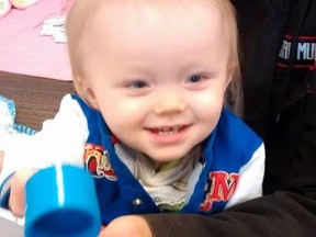 Supplied photo of deceased 13-month-old Kody Smart.