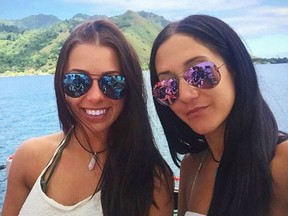 Melina Roberge and Isabelle Lagacé are pictured in this undated photo from Instagram. Roberge, Lagacé and one other Canadian were arrested in Australia after authorities discovered over $30 million worth of cocaine on the cruise ship they were on.  (Handout/Postmedia Network)