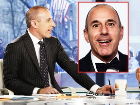 This image released by NBC shows hosts Savannah Guthrie, left, and Matt Lauer, center, with news anchor A.J. Clemente on the "Today" show, Wednesday, April 24, 2013 in New York. Clemente was fired Monday after he opened his first-ever broadcast with obscenities on Sunday. (AP Photo/NBC, Peter Kramer)