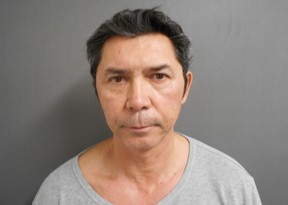 In this handout photo provided by the San Patricio County Sheriff's Office, Lou Diamond Phillips is seen in a police booking photo after his arrest on charges of DWI, driving while intoxicated, November 3, 2017 in Sinton, Texas.  The arrest occurred after Phillips asked a Portland Police Department officer for directions and the officer suspected he was intoxicated.  (Photo by San Patricio County Sheriff's Office via Getty Images)