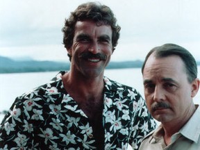 Jonathan Hillerman (right) is seen in a promotional shot for "Magnum, P.I." (HO)